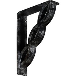 Loera 2"W x 7.5"D x 10"H Countertop Bracket, Iron/Steel Antiqued Silver