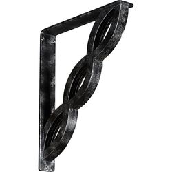 Loera 2"W x 12"D x 15"H Countertop Bracket, Iron/Steel Antiqued Silver