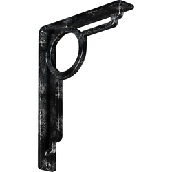 Maria 1.5"W x 7.5"D x 10"H Countertop Bracket, Iron/Steel Antiqued Silver