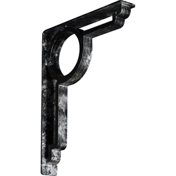 Maria 2"W x 12"D x 15"H Countertop Bracket, Iron/Steel Antiqued Silver