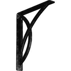 Miller 1.5"W x 10"D x 12"H Countertop Bracket, Iron/Steel Antiqued Silver