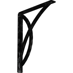 Miller 1.5"W x 12"D x 15"H Countertop Bracket, Iron/Steel Antiqued Silver
