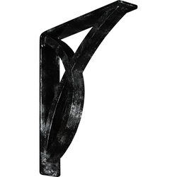 Miller 2"W x 10"D x 12"H Countertop Bracket, Iron/Steel Antiqued Silver