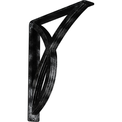 Miller 2"W x 12"D x 15"H Countertop Bracket, Iron/Steel Antiqued Silver