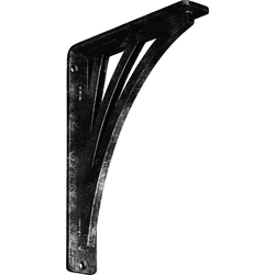 Nevio 1.5"W x 7.5"D x 10"H Countertop Bracket, Iron/Steel Antiqued Silver