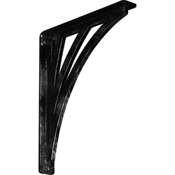 Nevio 1.5"W x 10"D x 12"H Countertop Bracket, Iron/Steel Antiqued Silver