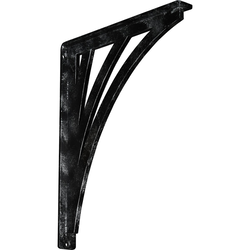Nevio 1.5"W x 12"D x 15"H Countertop Bracket, Iron/Steel Antiqued Silver