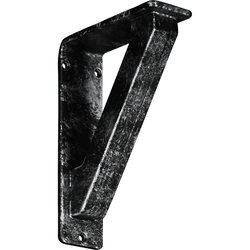 Traditional 2"W x 5.5"D x 8"H Countertop Bracket, Iron/Steel Antiqued Silver