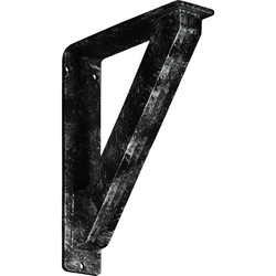 Traditional 2"W x 7.5"D x 10"H Countertop Bracket, Iron/Steel Antiqued Silver