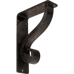 Ashford 2"W x 5.5"D x 8"H Countertop Bracket, Iron/Steel Antiqued Warm Silver