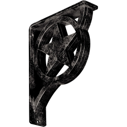 Austin 2"W x 7.5"D x 10"H Countertop Bracket, Iron/Steel Antiqued Warm Silver