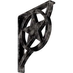 Austin 2"W x 12"D x 15"H Countertop Bracket, Iron/Steel Antiqued Warm Silver