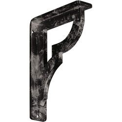 Bradford 1.5"W x 5.5"D x 8"H Countertop Bracket, Iron/Steel Antiqued Warm Silver