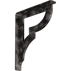 Bradford 1.5"W x 10"D x 12"H Countertop Bracket, Iron/Steel Antiqued Warm Silver