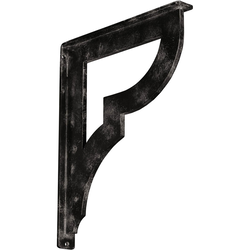 Bradford 1.5"W x 12"D x 15"H Countertop Bracket, Iron/Steel Antiqued Warm Silver