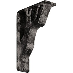 Damon 2"W x 5.5"D x 8"H Countertop Bracket, Iron/Steel Antiqued Warm Silver
