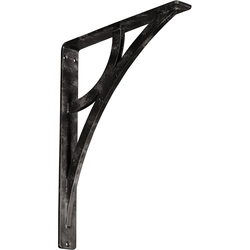 Galveston 1.5"W x 12"D x 15"H Countertop Bracket, Iron/Steel Antiqued Warm Silver