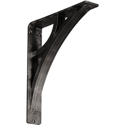 Galveston 2"W x 10"D x 12"H Countertop Bracket, Iron/Steel Antiqued Warm Silver