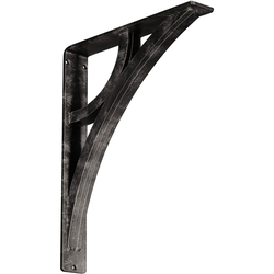 Galveston 2"W x 12"D x 15"H Countertop Bracket, Iron/Steel Antiqued Warm Silver