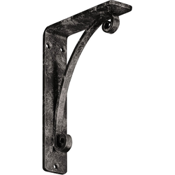 Legacy 1.5"W x 5.5"D x 8"H Countertop Bracket, Iron/Steel Antiqued Warm Silver