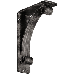 Legacy 2"W x 5.5"D x 8"H Countertop Bracket, Iron/Steel Antiqued Warm Silver