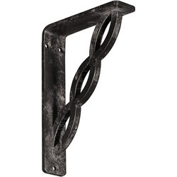Loera 1.5"W x 5.5"D x 8"H Countertop Bracket, Iron/Steel Antiqued Warm Silver