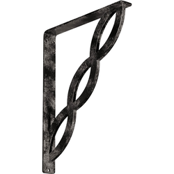 Loera 1.5"W x 12"D x 15"H Countertop Bracket, Iron/Steel Antiqued Warm Silver