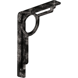 Maria 1.5"W x 7.5"D x 10"H Countertop Bracket, Iron/Steel Antiqued Warm Silver