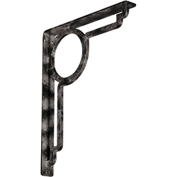 Maria 1.5"W x 12"D x 15"H Countertop Bracket, Iron/Steel Antiqued Warm Silver