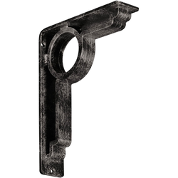Maria 2"W x 7.5"D x 10"H Countertop Bracket, Iron/Steel Antiqued Warm Silver