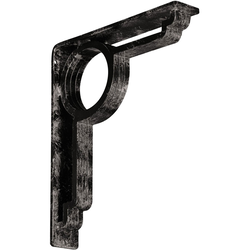 Maria 2"W x 10"D x 12"H Countertop Bracket, Iron/Steel Antiqued Warm Silver