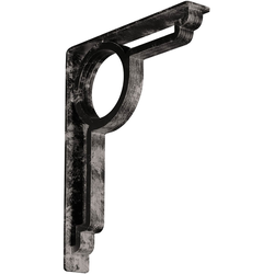 Maria 2"W x 12"D x 15"H Countertop Bracket, Iron/Steel Antiqued Warm Silver