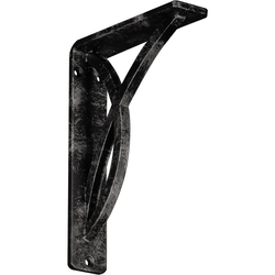 Miller 1.5"W x 5.5"D x 8"H Countertop Bracket, Iron/Steel Antiqued Warm Silver