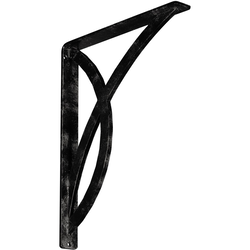 Miller 1.5"W x 12"D x 15"H Countertop Bracket, Iron/Steel Antiqued Warm Silver
