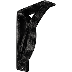 Miller 2"W x 5.5"D x 8"H Countertop Bracket, Iron/Steel Antiqued Warm Silver
