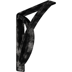 Miller 2"W x 10"D x 12"H Countertop Bracket, Iron/Steel Antiqued Warm Silver
