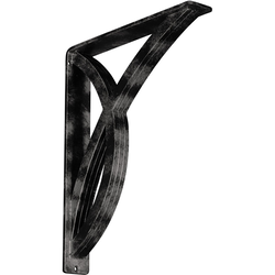 Miller 2"W x 12"D x 15"H Countertop Bracket, Iron/Steel Antiqued Warm Silver
