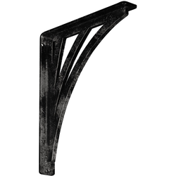 Nevio 1.5"W x 10"D x 12"H Countertop Bracket, Iron/Steel Antiqued Warm Silver