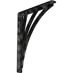 Nevio 1.5"W x 12"D x 15"H Countertop Bracket, Iron/Steel Antiqued Warm Silver