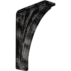 Nevio 2"W x 5.5"D x 8"H Countertop Bracket, Iron/Steel Antiqued Warm Silver