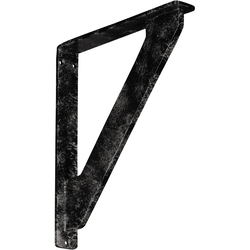 Traditional 1.5"W x 10"D x 12"H Countertop Bracket, Iron/Steel Antiqued Warm Silver