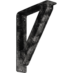 Traditional 2"W x 7.5"D x 10"H Countertop Bracket, Iron/Steel Antiqued Warm Silver
