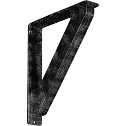 Traditional 2"W x 10"D x 12"H Countertop Bracket, Iron/Steel Antiqued Warm Silver
