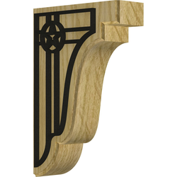 Bedford 1.75"W x 5"D x 7.5"H Countertop Bracket, Red Oak