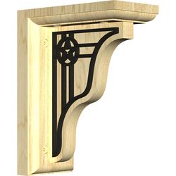 Hamilton 3"W x 5"D x 7"H Countertop Bracket, Maple