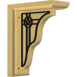 Hamilton 3.5"W x 7"D x 9"H Countertop Bracket, Alder