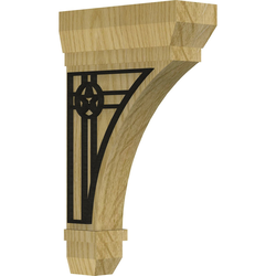 Stockport 2.25"W x 6"D x 10"H Countertop Bracket, Red Oak