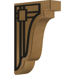 Bedford 1.75"W x 5"D x 7.5"H Countertop Bracket, Mahogany