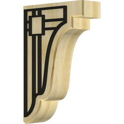 Bedford 1.75"W x 5"D x 7.5"H Countertop Bracket, Rubberwood
