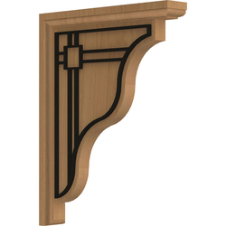 Hamilton 1.5"W x 9"D x 11"H Countertop Bracket, Cherry